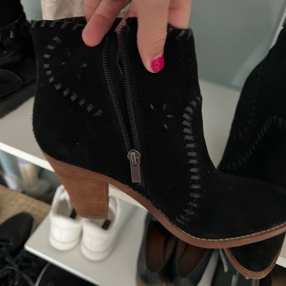 Suede Ivanka Trump booties